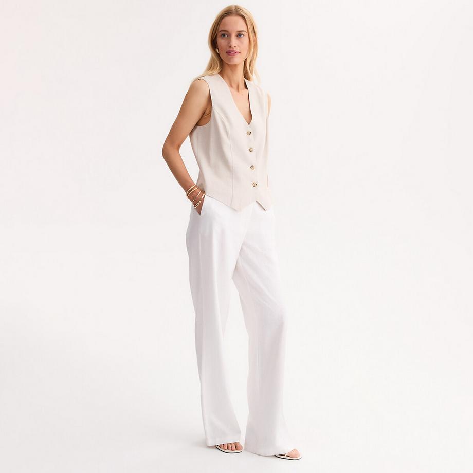 La Redoute Collections Gilet sans manches boutonné  