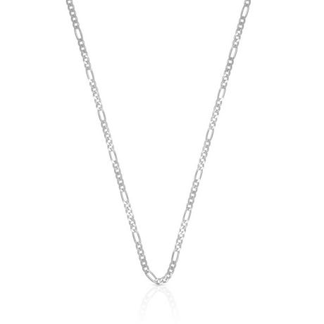 MUAU Schmuck  Collier figaro or blanc 750, 1,8mm, 45cm 