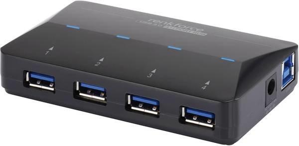 Image of RF-3806031 Schnittstellen-Hub USB 3.2 Gen 1 (3.1 Gen 1) Type-B 5000 Mbits Schwarz