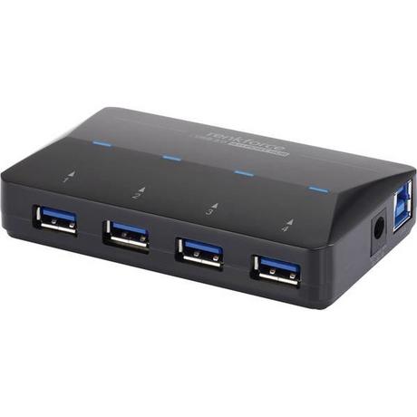 Renkforce  RF-3806031 hub & concentrateur USB 3.2 Gen 1 (3.1 Gen 1) Type-B 5000 Mbit/s Noir 