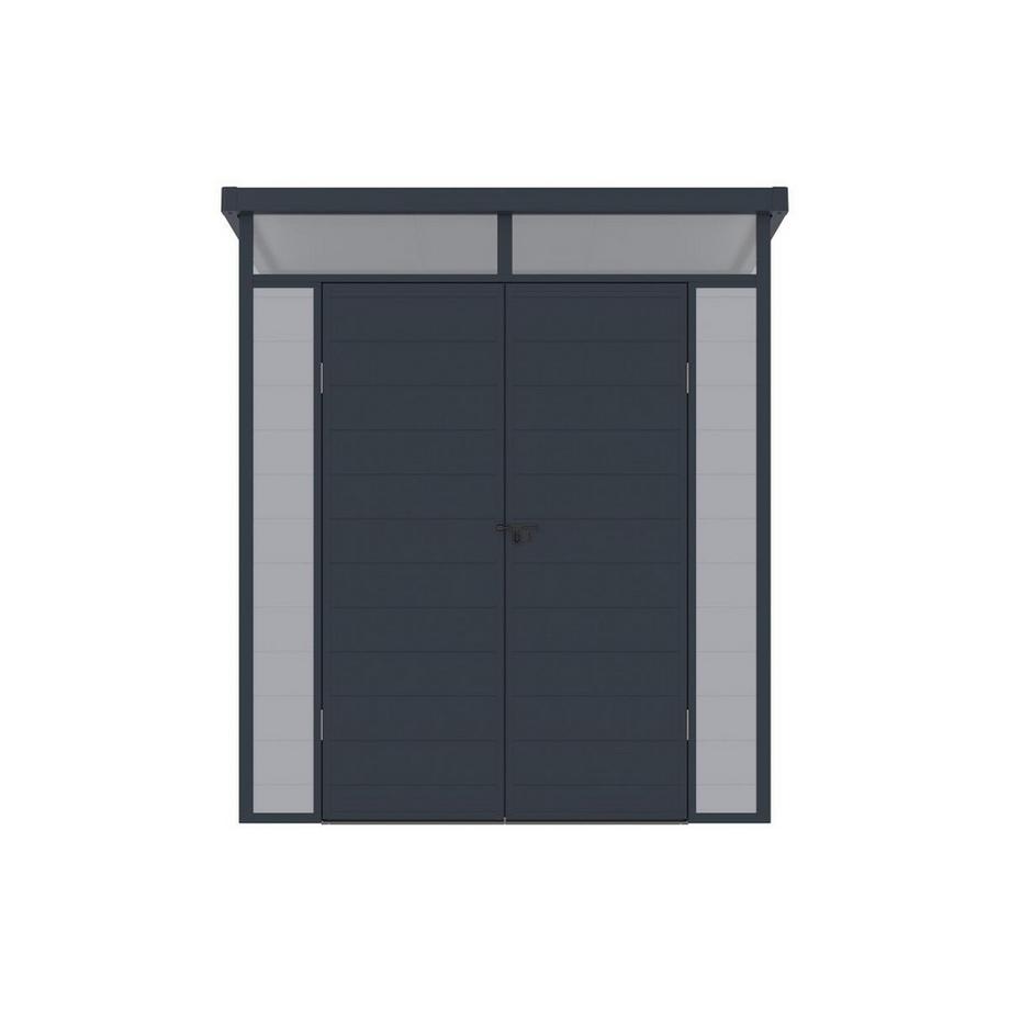 Abri de jardin en résine gris 3,65m² avec plancher - MINARO