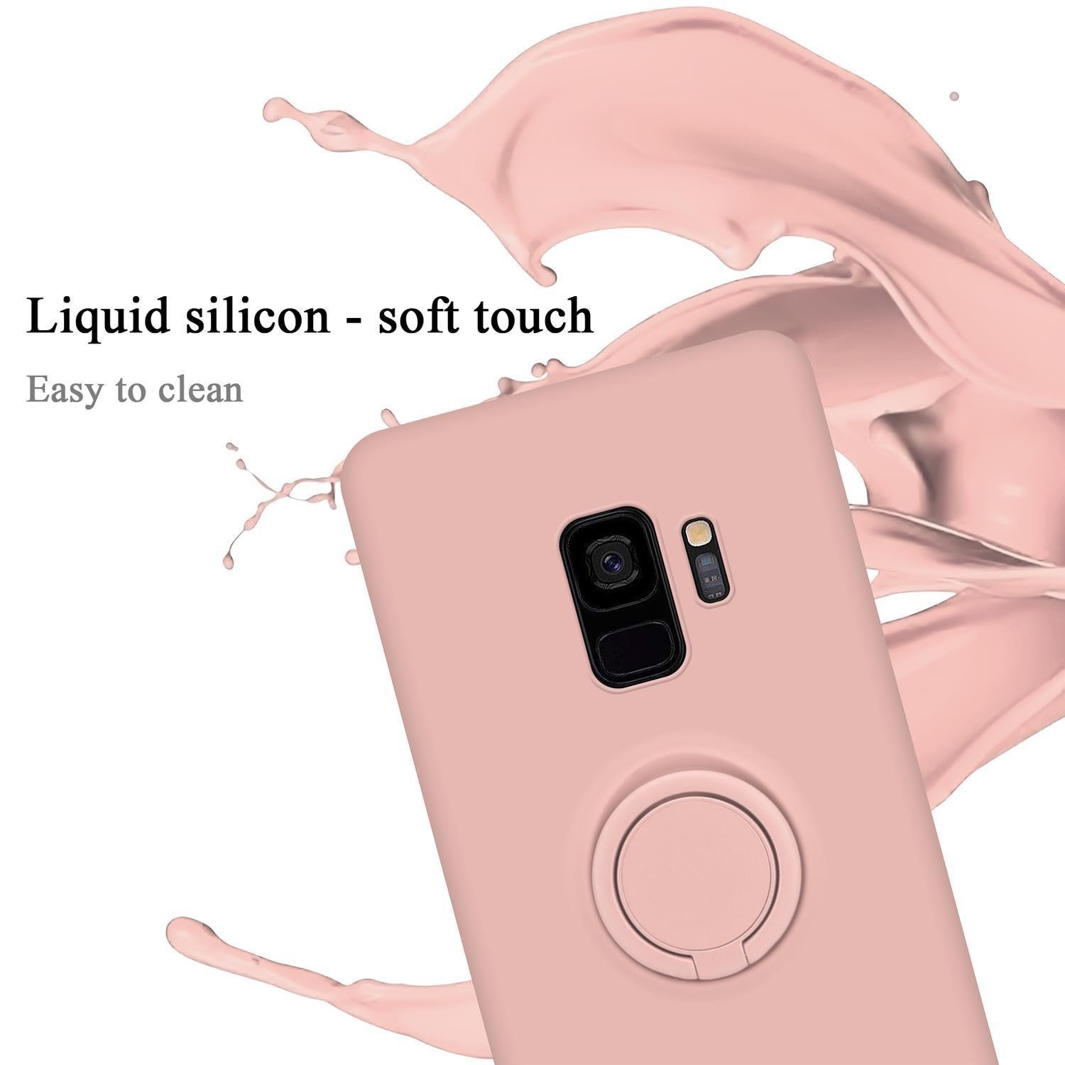 Cadorabo  Housse compatible avec Samsung Galaxy S9 - Coque de protection en silicone TPU flexible avec anneau 