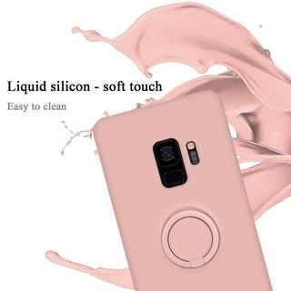 Cadorabo  Housse compatible avec Samsung Galaxy S9 - Coque de protection en silicone TPU flexible avec anneau 