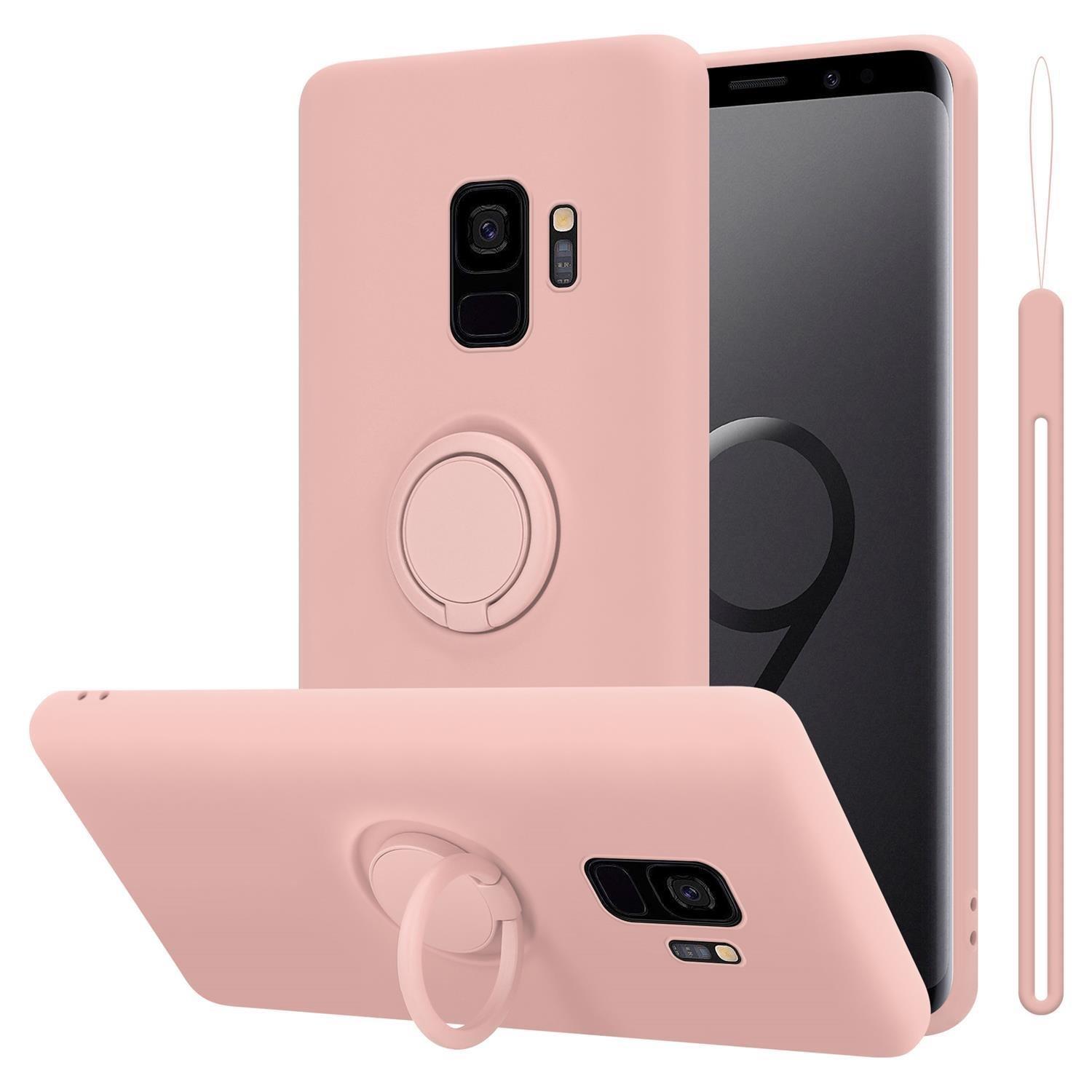 Cadorabo  Housse compatible avec Samsung Galaxy S9 - Coque de protection en silicone TPU flexible avec anneau 