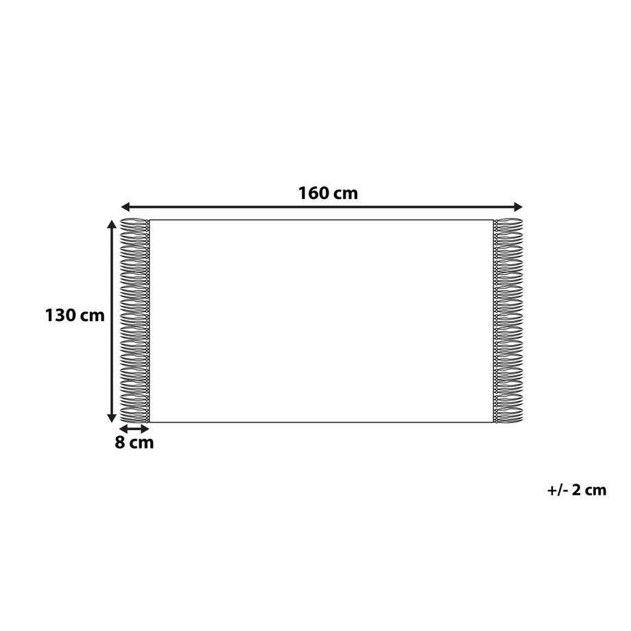 Beliani Boho TILMI Baumwolle Kuscheldecke  
