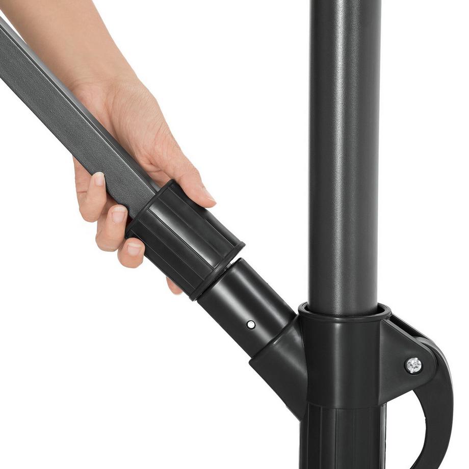 Tectake Parasol SUNNA 250 x 250 cm avec éclairage LED solaire  