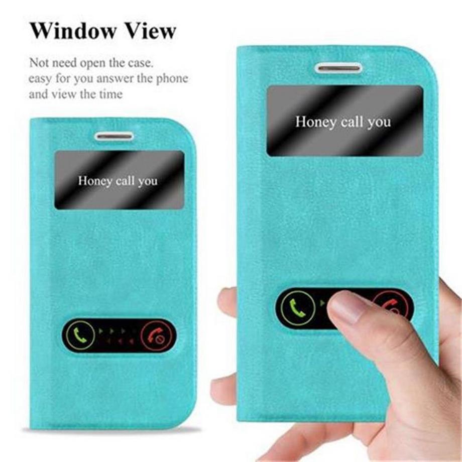 Cadorabo  Hülle für Samsung Galaxy S3 / S3 NEO Magnetverschluss, 2 Sichtfenstern 