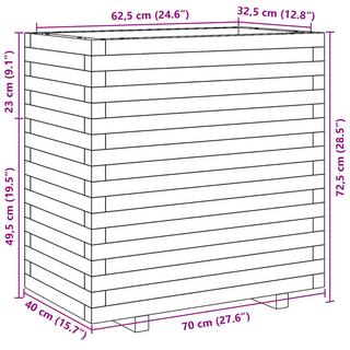 VidaXL Jardinière bois de pin  