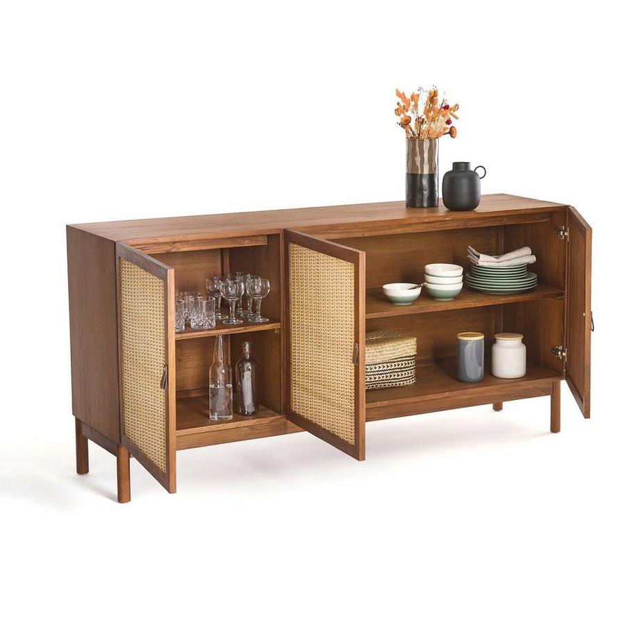 La Redoute Intérieurs  Buffet plaqué teck et rotin 