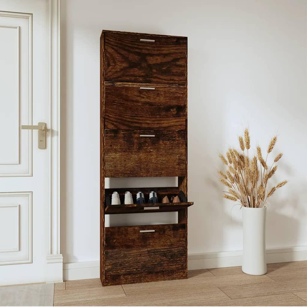 VidaXL Armoire à chaussures bois d'ingénierie  