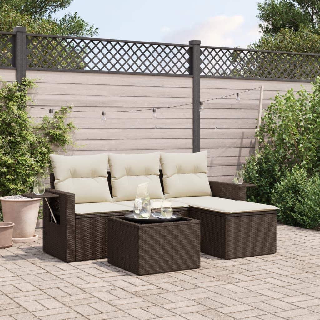 VidaXL set divano da giardino Polirattan  