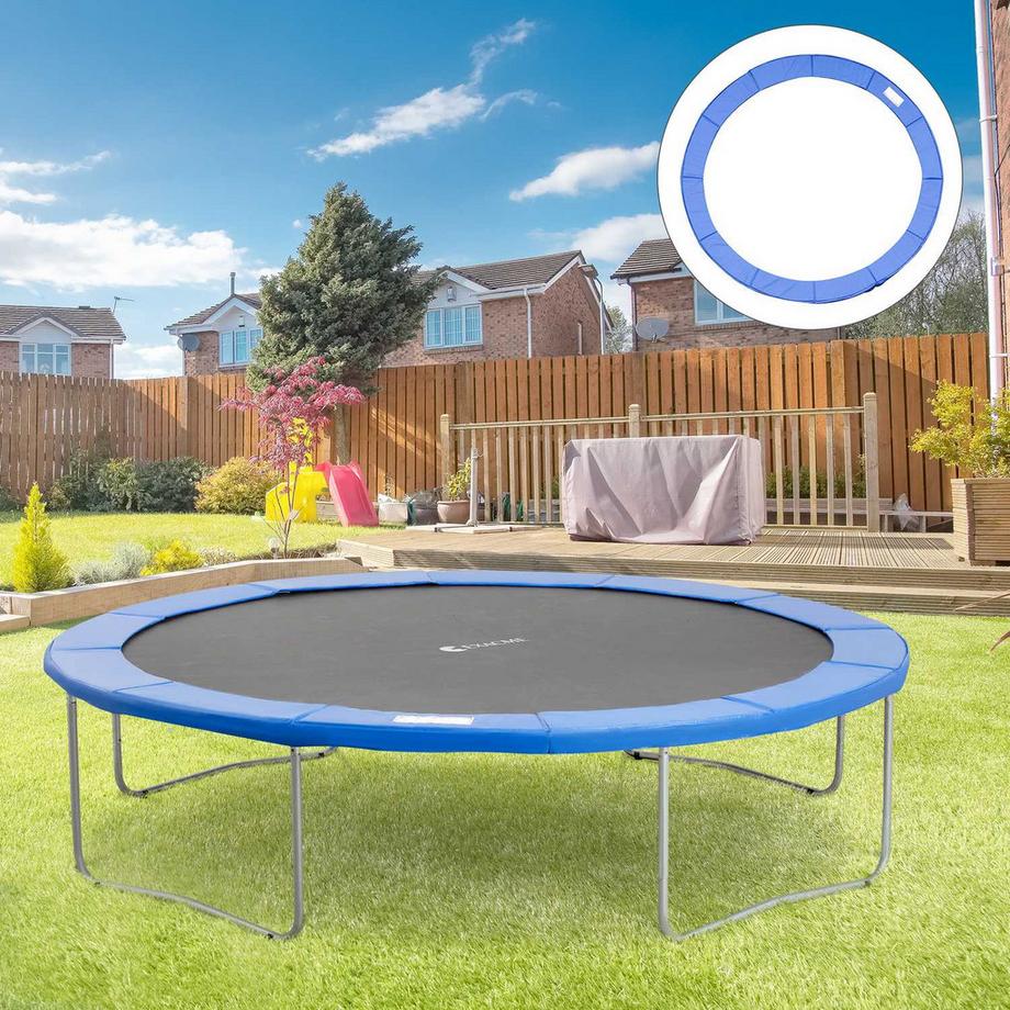 Northio  Trampolin Randabdeckung Sicherheitsnetz 8Ft 10Ft 12Ft 15Ft Randabdeckung: Ø366 Cm-Blau (Trampolin Nicht Inbegriffen) 