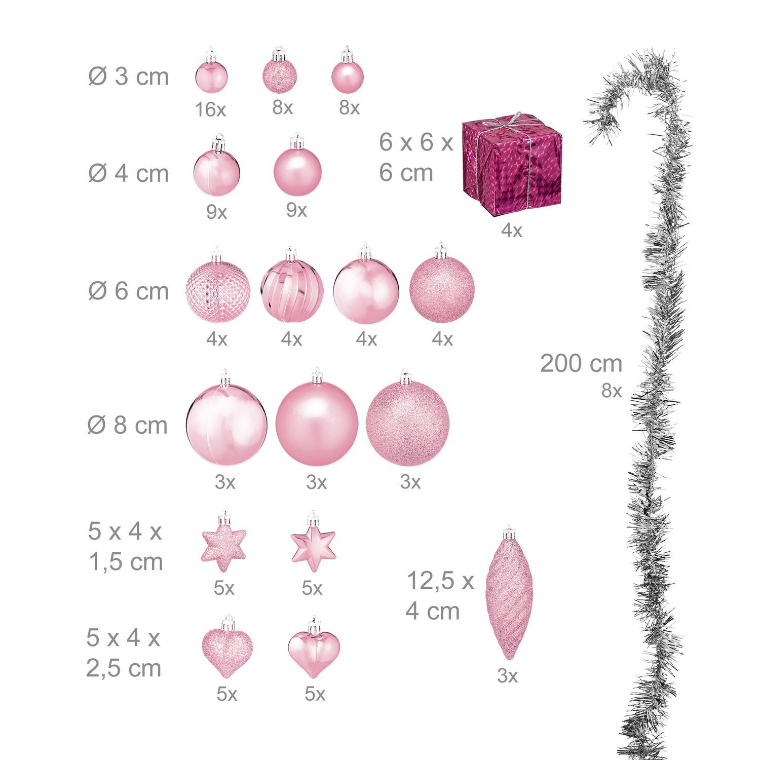 B2X Palline per albero di Natale in set da 110 pz  