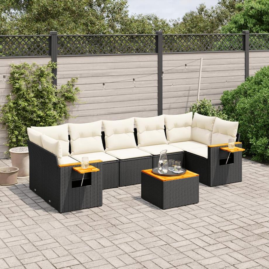 VidaXL set divano da giardino Polirattan  