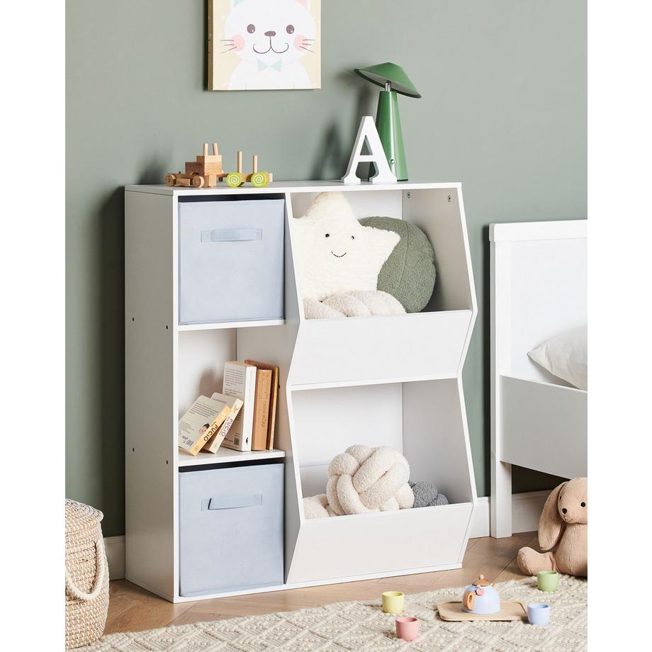 Beliani Regal mit 3 Ebenen aus Faserplatte Modern DARLOT  