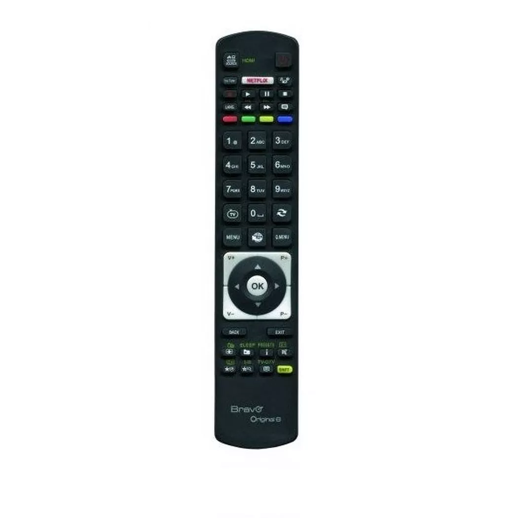 BRAVO -  Original 6 Fernbedienung IR Wireless TV Drucktasten, Schwarz