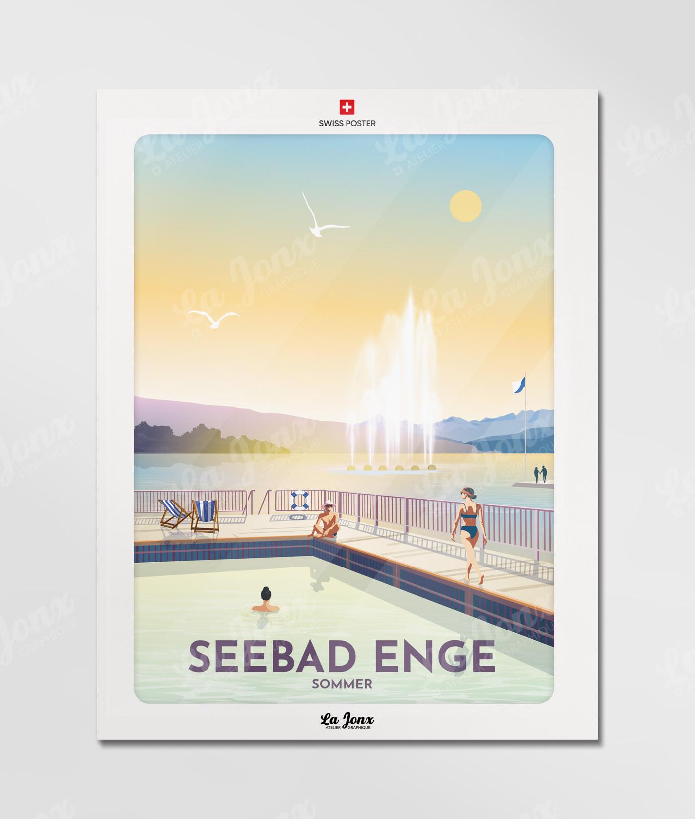La-Jonx Seebad Enge - Été - Poster  
