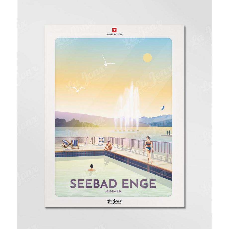 La-Jonx Seebad Enge - Été - Poster  