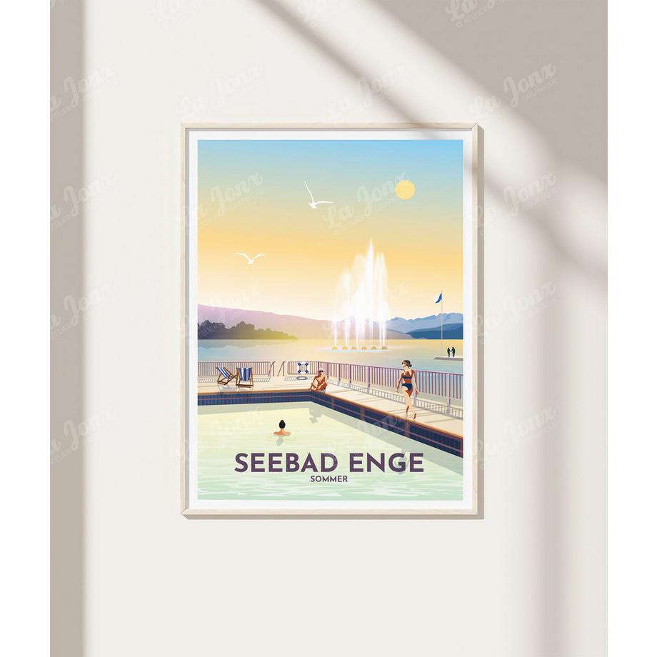La-Jonx Seebad Enge - Été - Poster  