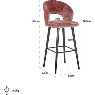 mutoni Tabouret de bar Savoy rose noir 113  