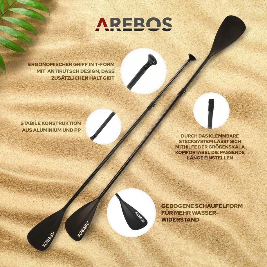 Arebos  2IN1 SUP Pagaie double 