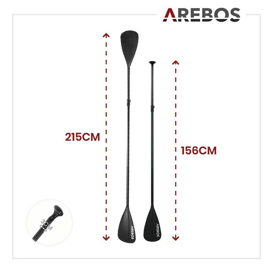 Arebos  2IN1 SUP Pagaie double 