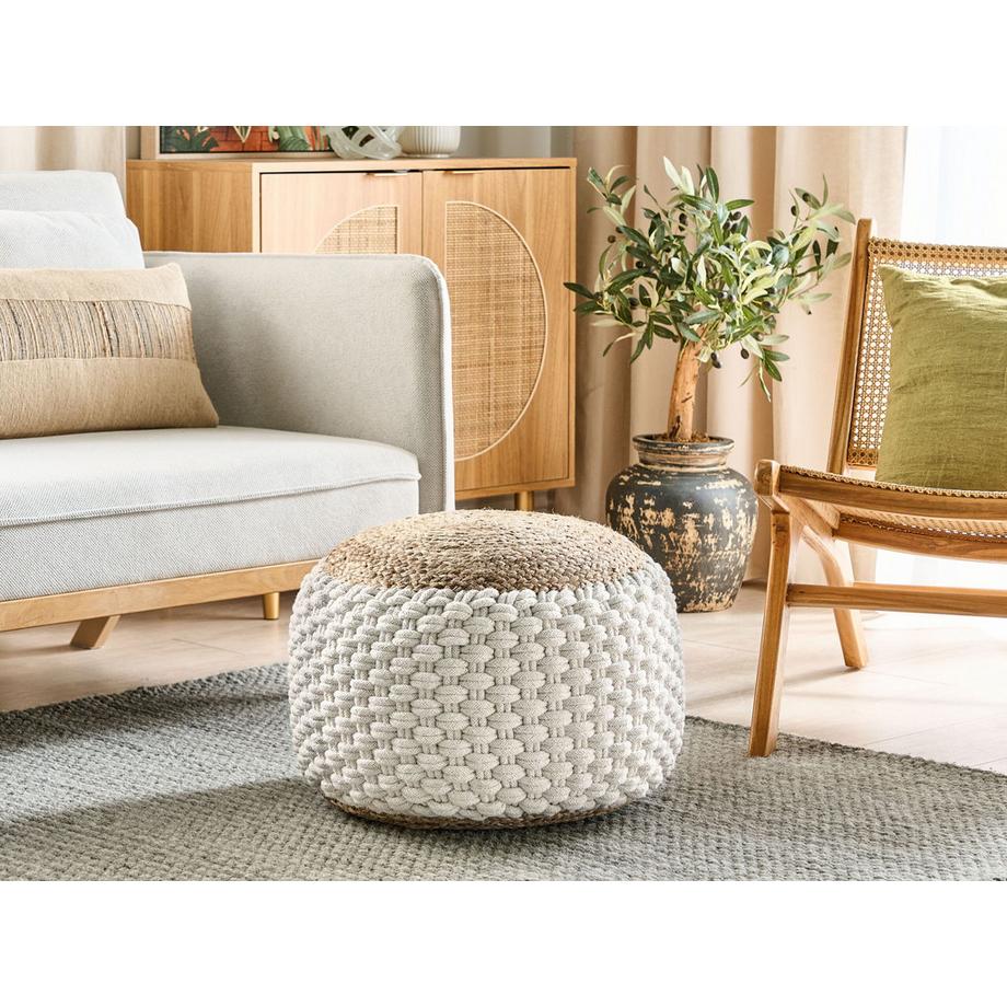 Beliani Pouf en Coton Boho AIZA  