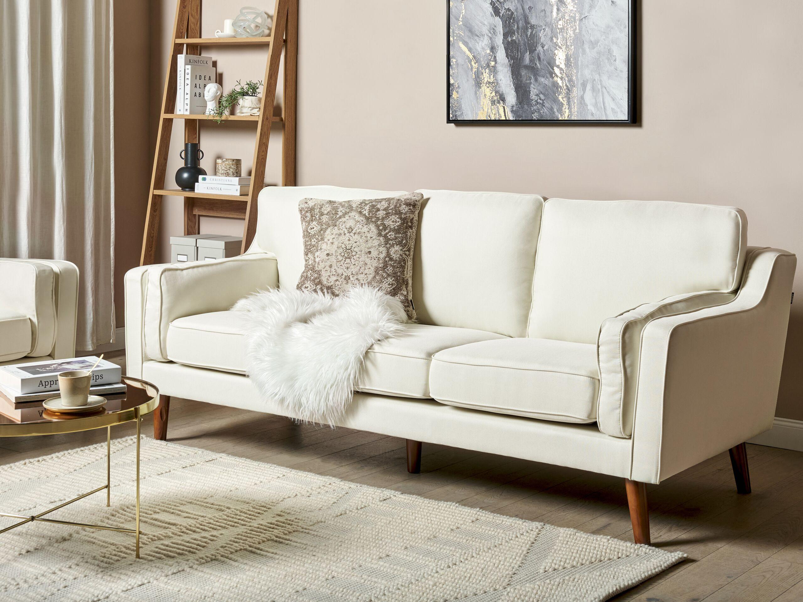 Beliani 3 Sitzer Sofa aus Polyester Retro LOKKA  