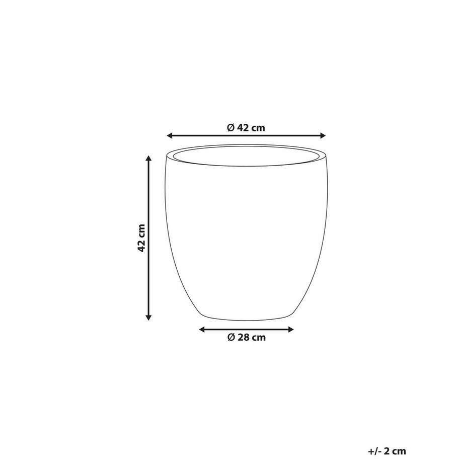 Beliani Vaso per piante en Fibra d'argilla  BAIYUN  