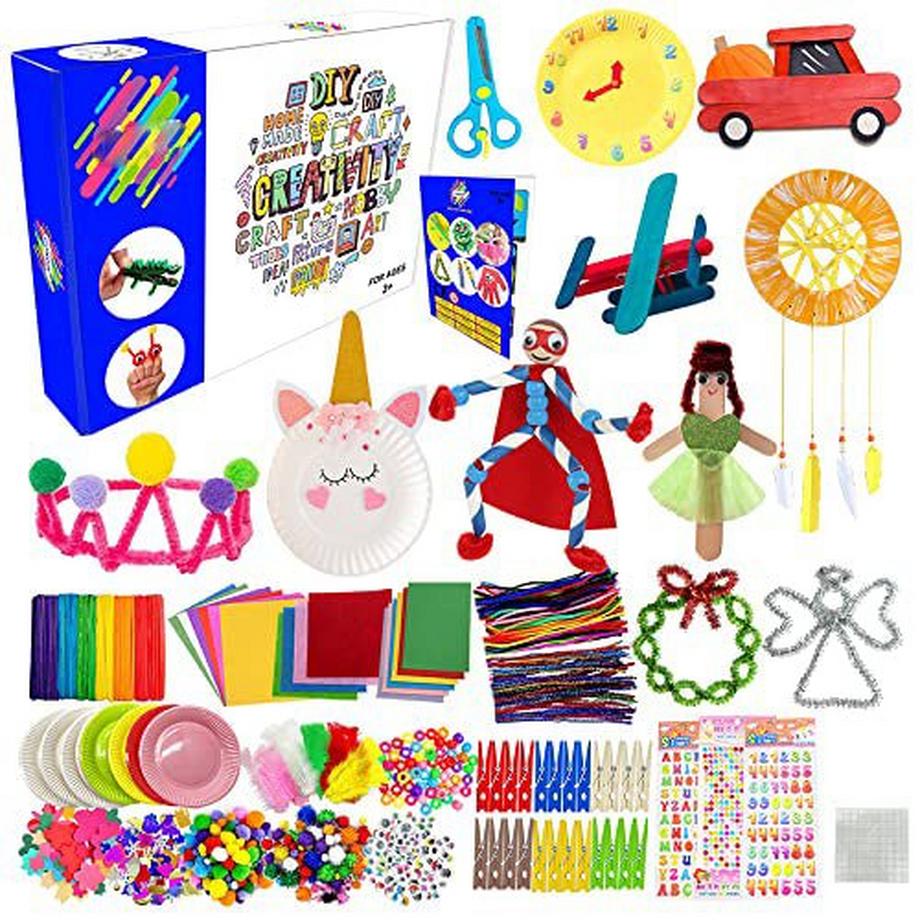 Kit de bricolage pour enfants Kit de bricolage avec instructions, boîte de bricolage Bricolage pour enfants Matériel de bricolage Accessoires de bricolage