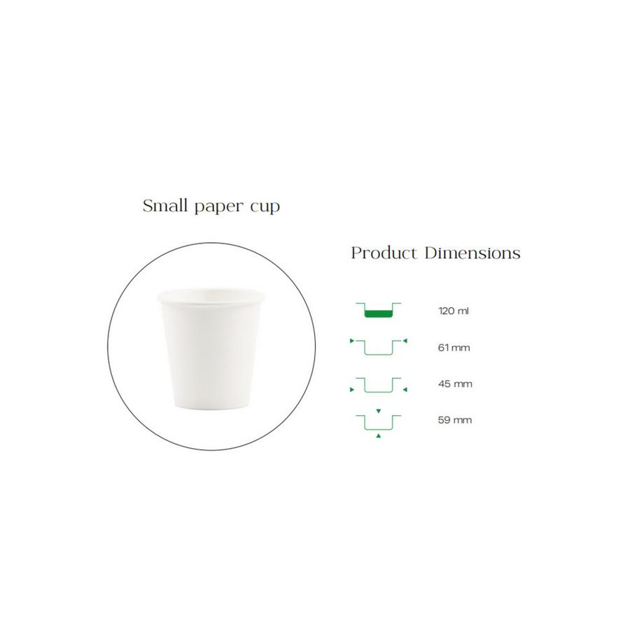 Diademita  Pappbecher, Trinkbecher, Heißgetränk, Kaffeebecher 4 oz (120 ml) 500 Stück 