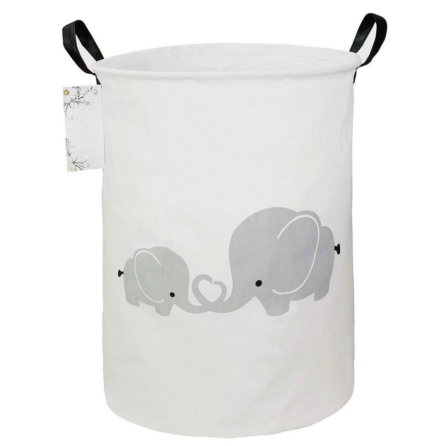 Wäschekorb für Kinderzimmer Leinen faltbar große Aufbewahrungskörbe