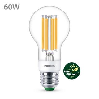 PHILIPS LED E27 Normal 4 W (60 W), klar, dimmbar, 840 lm, 2700 K, Energieklasse A  