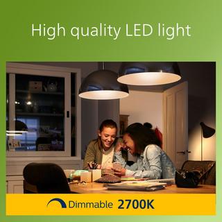 PHILIPS LED E27 Normal 4 W (60 W), klar, dimmbar, 840 lm, 2700 K, Energieklasse A  