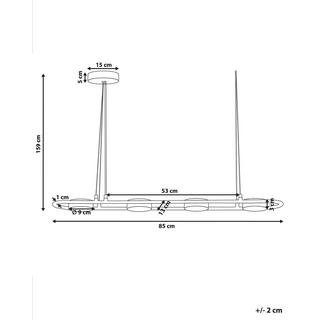 Beliani Lampe suspension en Acier Moderne MALI  