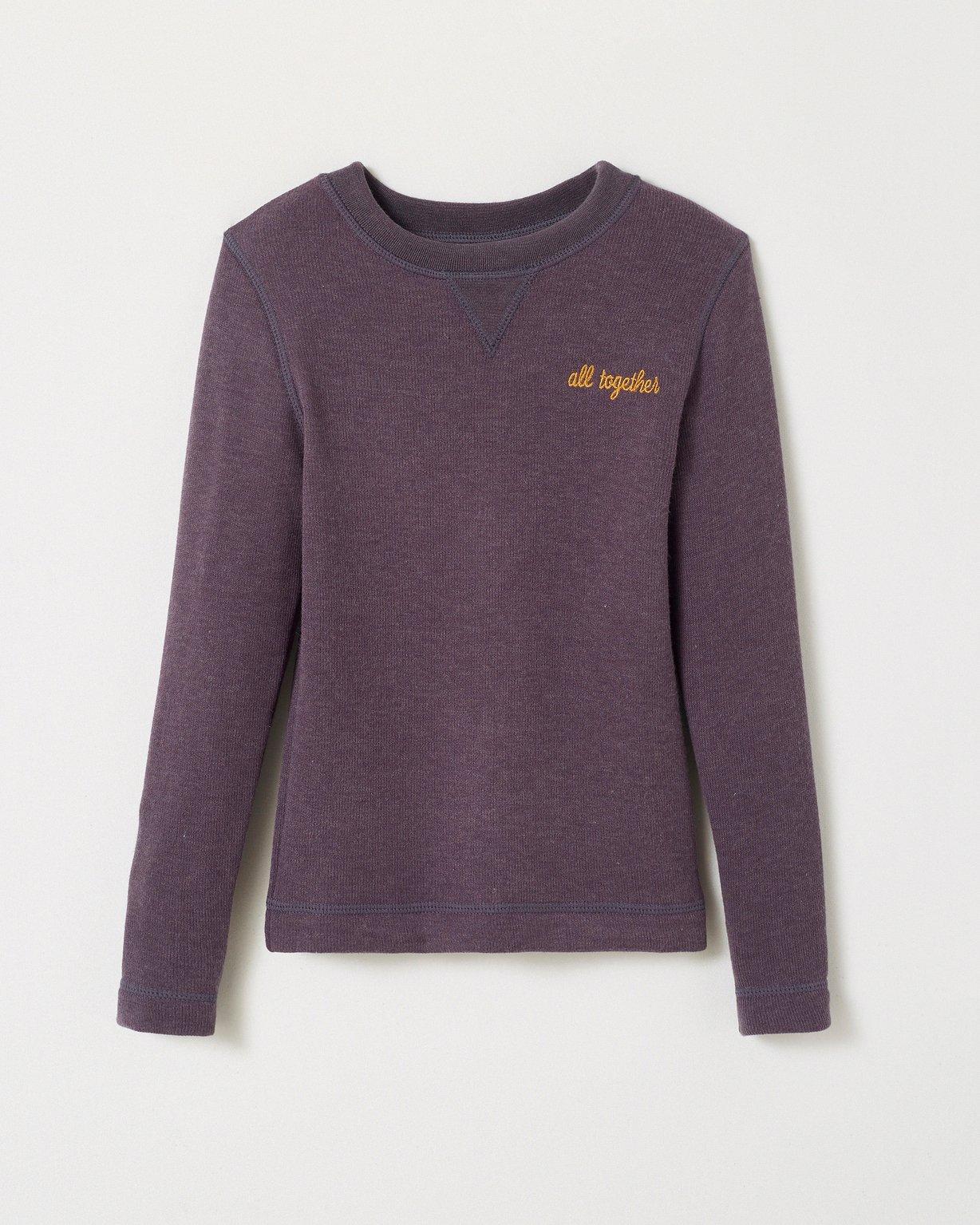 Image of Sweatshirt Aus Angerautem Thermolactyl-molton Sensitive, Wärmegrad Intense 5. Jungen Grau 140