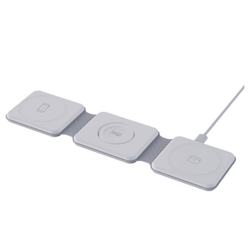 Base ricarica pieghevole 3 in 1 compat. caricatore a induzione/MagSafe