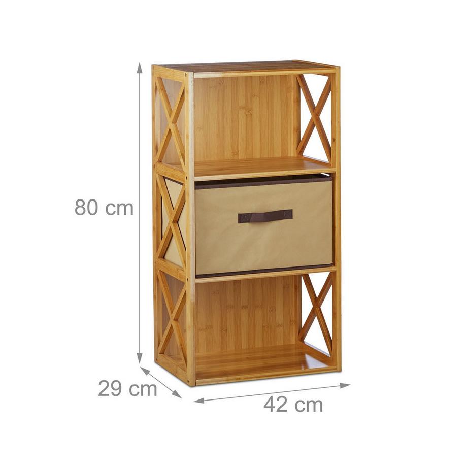 B2X Bambusregal mit Korb  