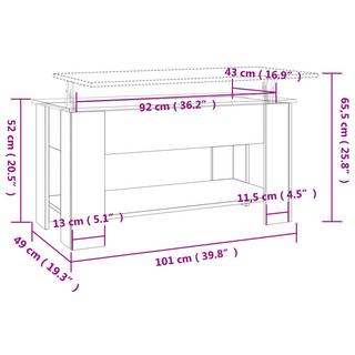 VidaXL Couchtisch holzwerkstoff  