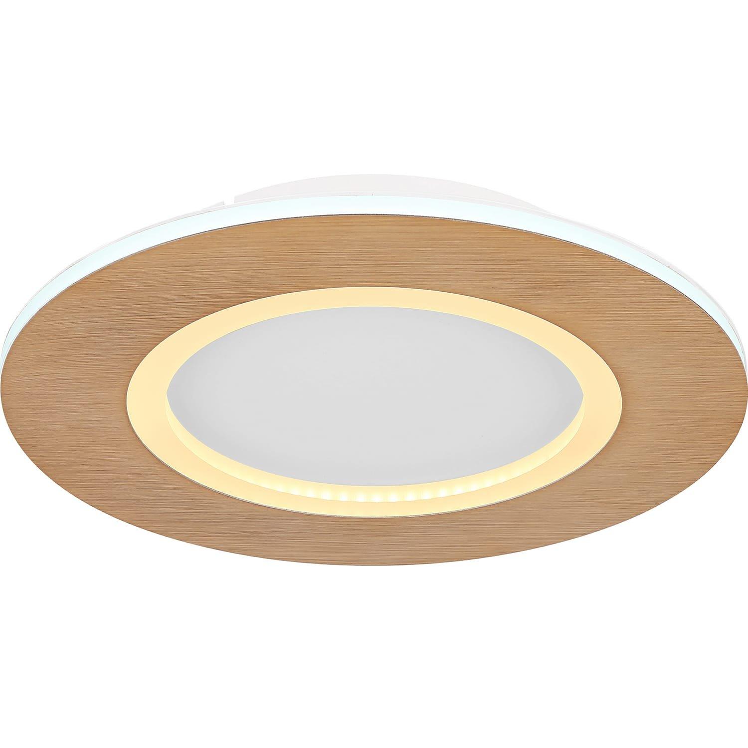 mutoni Plafonnier Clay métal blanc LED  