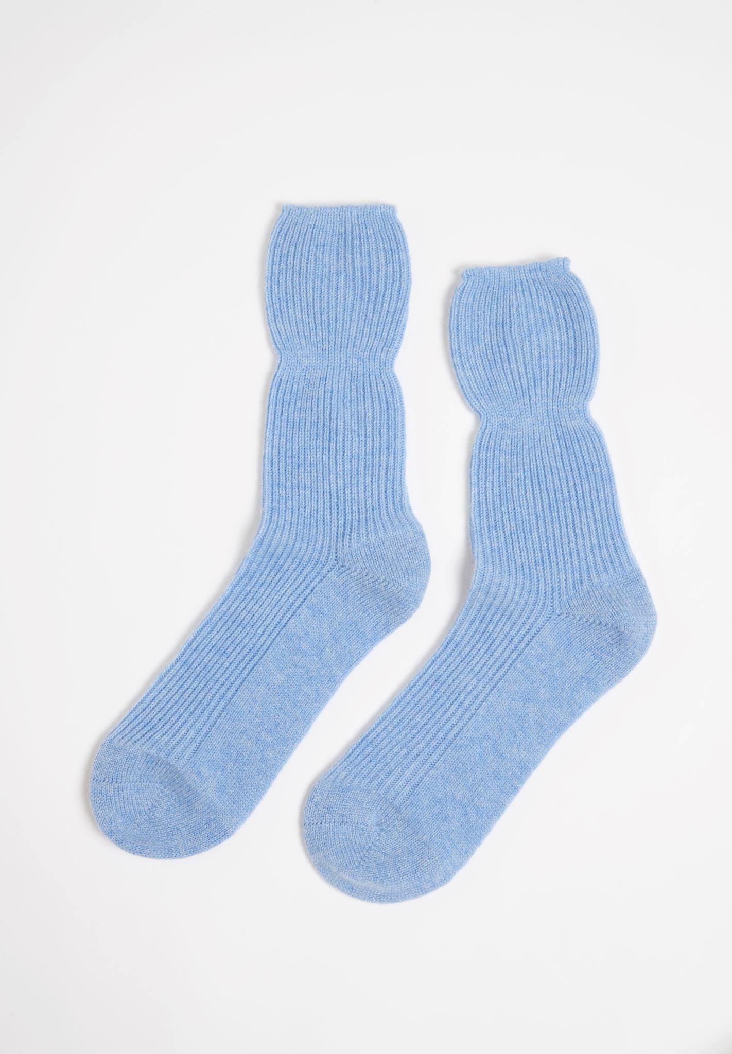 Image of Socken 4-fädig - 100% Kaschmir Unisex Hellblau ONE SIZE