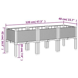 VidaXL fioriera da giardino Polipropilene  