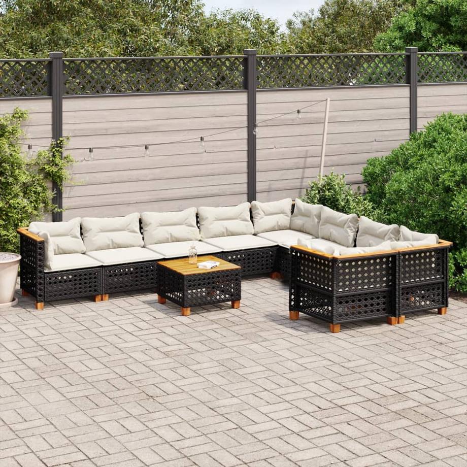 VidaXL set divano da giardino Polirattan  