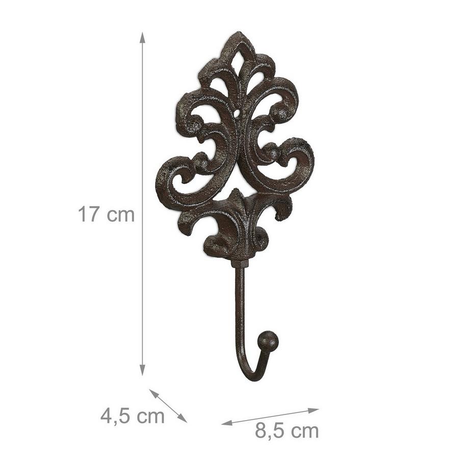 B2X  Kleiderhaken aus Gusseisen - 6er-Set 