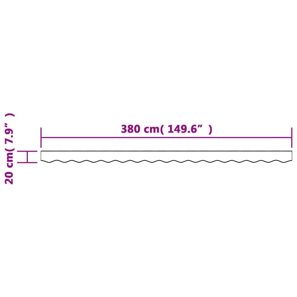 VidaXL Tissu de cantonnière d’auvent de remplacement tissu  