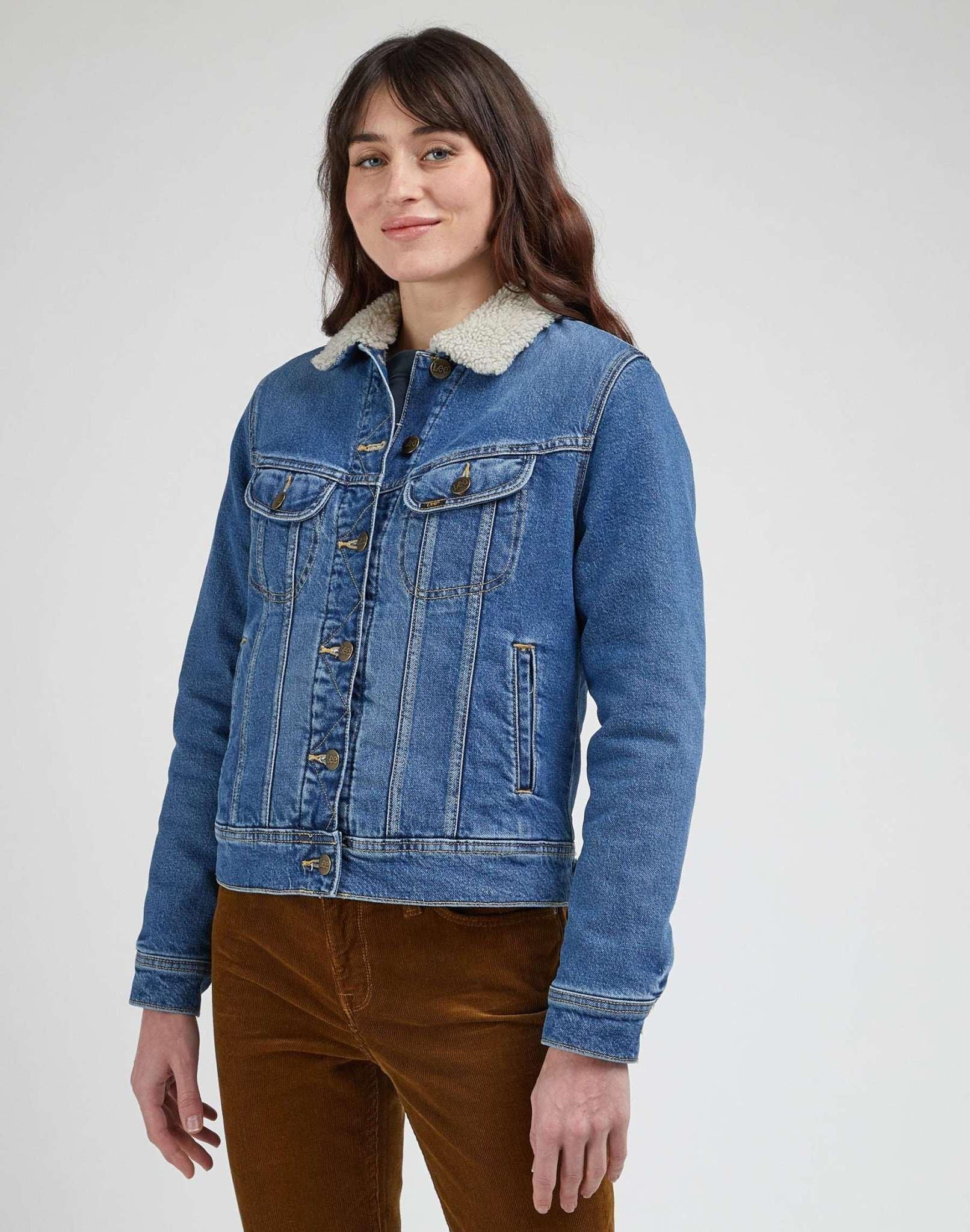 Image of Jeansjacken Sherpa Rider Jacket Unisex Blau L