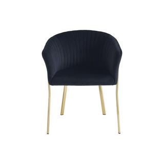 PASCAL MORABITO Lot de 6 chaises avec accoudoirs en velours et métal doré - Noir - ZAOVA de Pascal MORABITO  