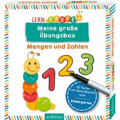 Lernraupe - Meine große Übungsbox Mengen und Zahlen Beurenmeister, Corina (Illustrationen) Copertina rigida 