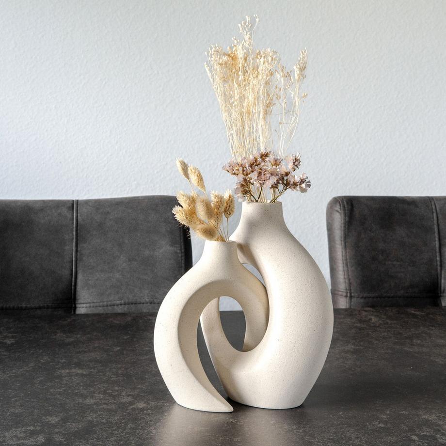 Intirilife Vase aus Keramik -2er Set  