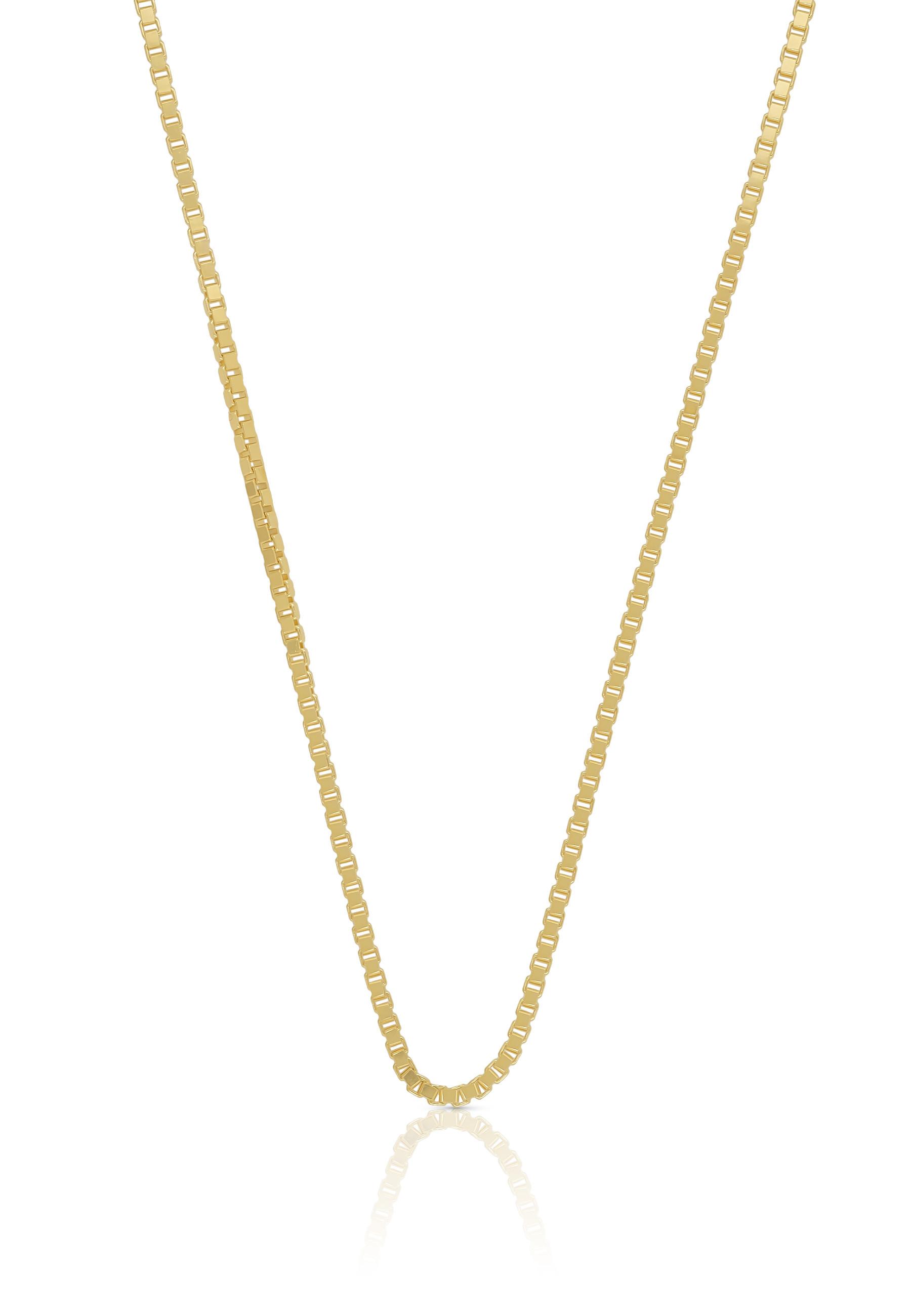 MUAU Schmuck  Collier Venezianer Gelbgold 585, 1.4mm, 38cm 